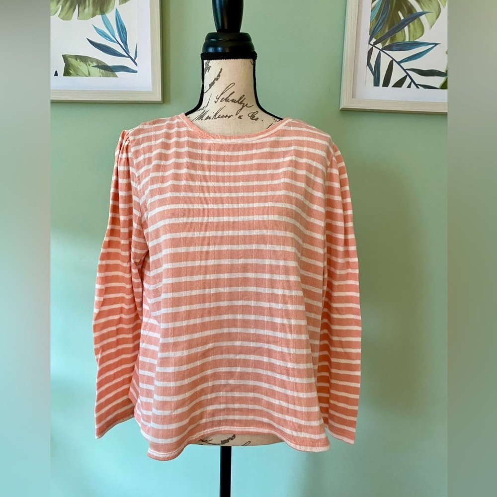 Women’s Croft & Barrow Striped Long-sleeve Sweater Top Size Large